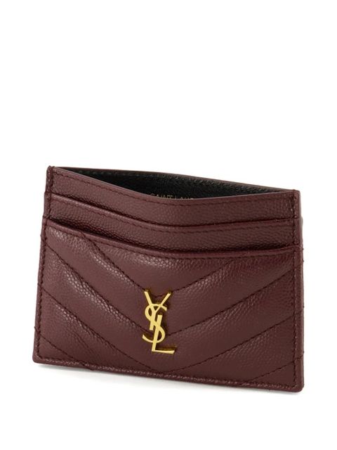Saint Laurent Cassandre quilted cardholder - Red