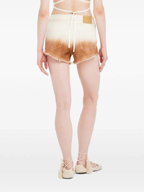 Alanui Shades of Eden denim shorts - Neutrals