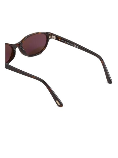 TOM FORD Eyewear oval-frame sunglasses - Brown