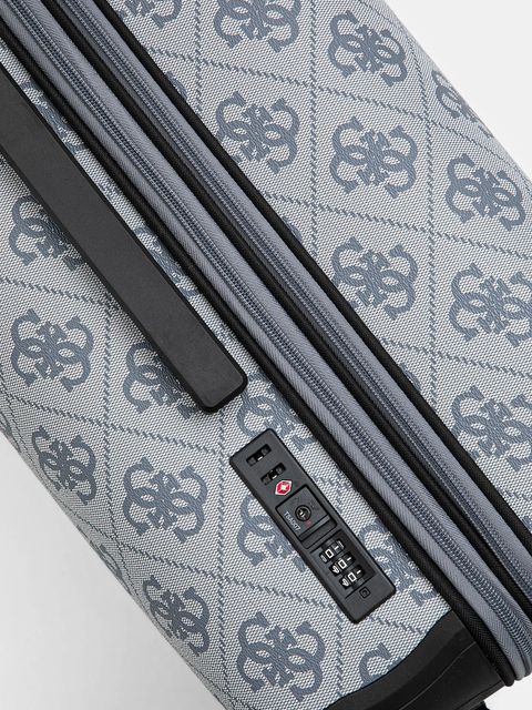 Guess walizka BERTA MEDIUM kolor niebieski TWOB86 88982