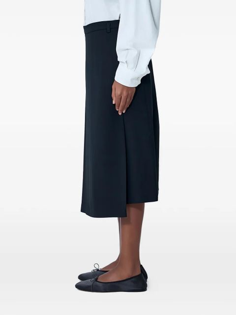 The Row asymmetrical midi skirt - Black