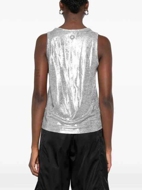 Maje shimmering tank-top - Grey