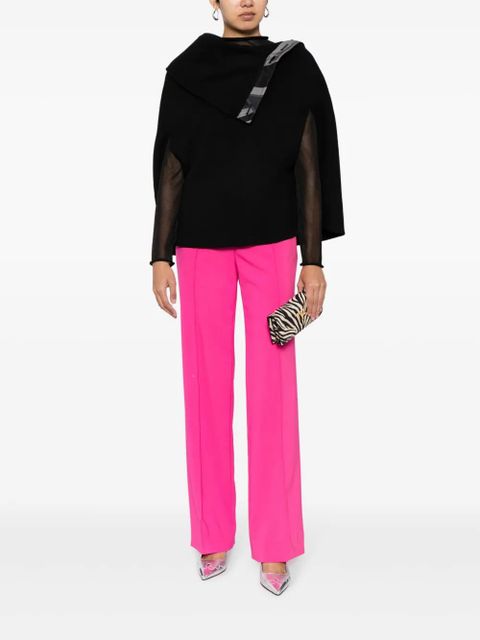 PUCCI folded-edge knitted poncho - Black - zdjęcie produktu nr 2