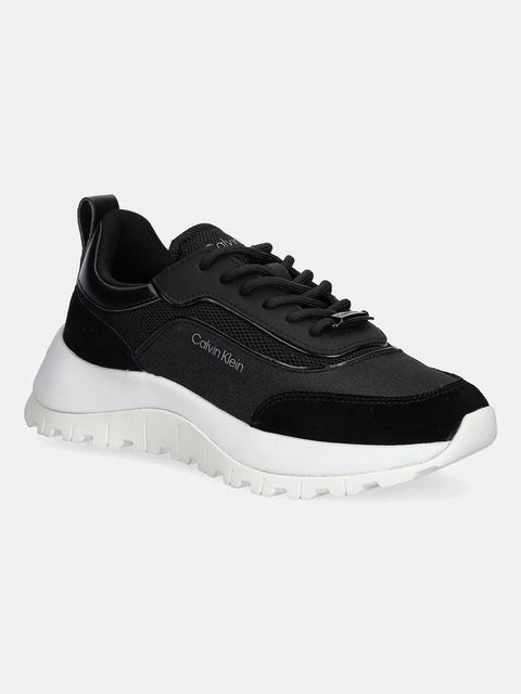 Calvin Klein sneakersy RUNNER LACE UP MESH MIX damskie kolor czarny HW0HW02487 - zdjęcie produktu nr 1