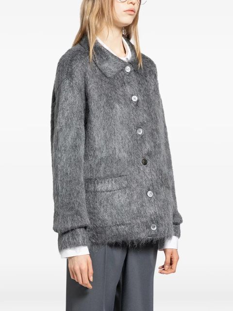 Gucci brushed-finish cardigan - Grey - zdjęcie produktu nr 2