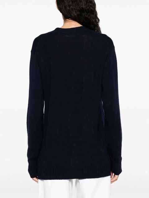 Jil Sander V-neck fine-knit cardigan - Blue