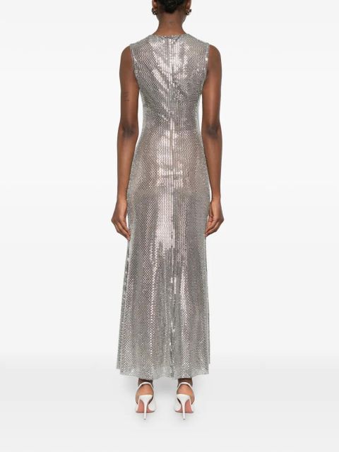 Self-Portrait sleeveless maxi dress - Silver