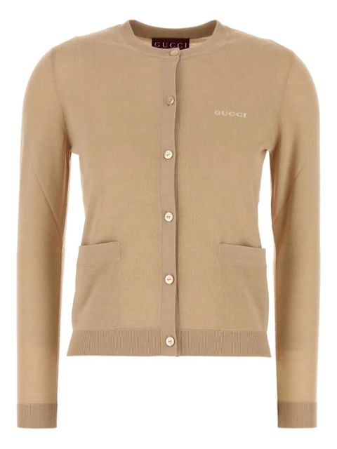 Gucci cashmere-silk cardigan - Neutrals - zdjęcie produktu nr 1