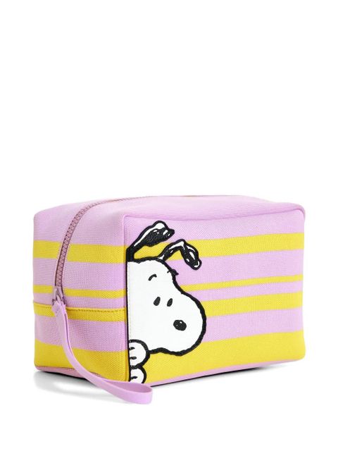 Essentiel Antwerp Peanuts™ motif striped clutch bag - Pink