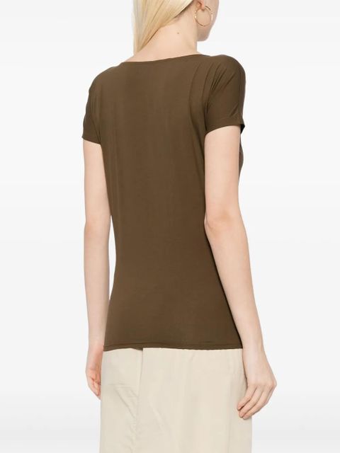 LEMAIRE U-neck T-shirt - Brown