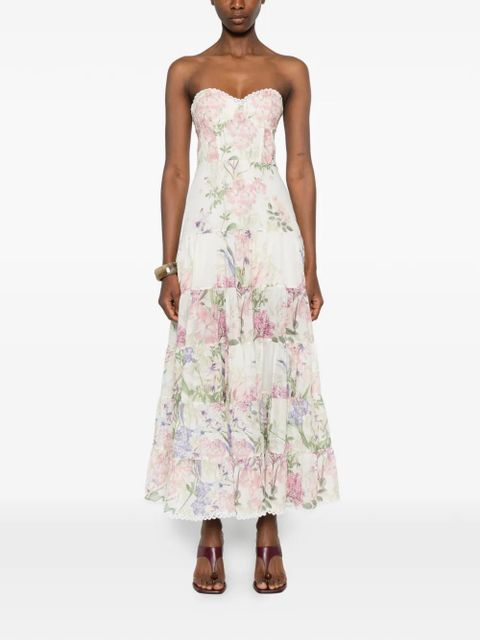 Charo Ruiz Ibiza Danny floral-print belted maxi dress - Neutrals