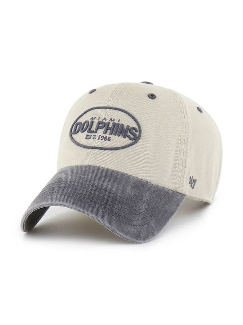 47 brand czapka z daszkiem bawełniana NFL Miami Dolphins - zdjęcie produktu nr 1