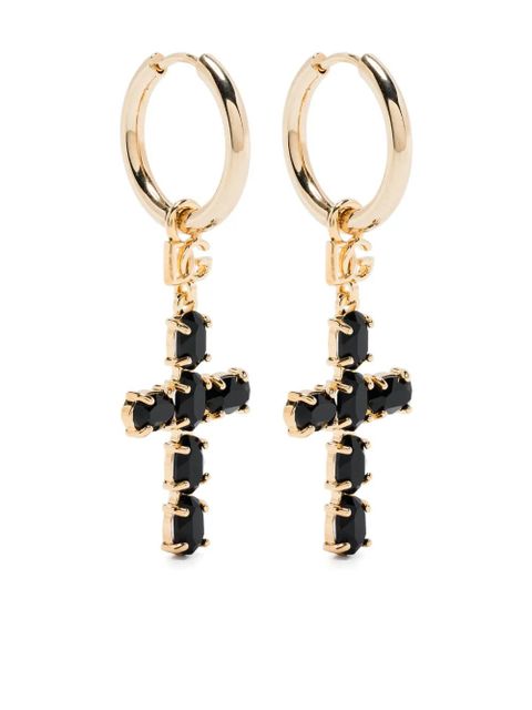 Dolce & Gabbana cross-charm drop earrings - Gold - zdjęcie produktu nr 1