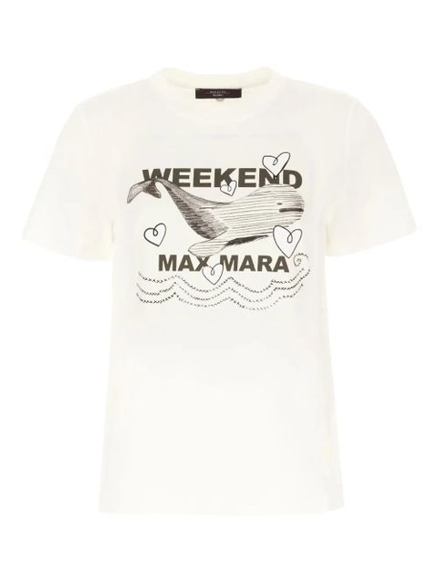 Weekend Max Mara graphic-print cotton T-shirt - Neutrals - zdjęcie produktu nr 1