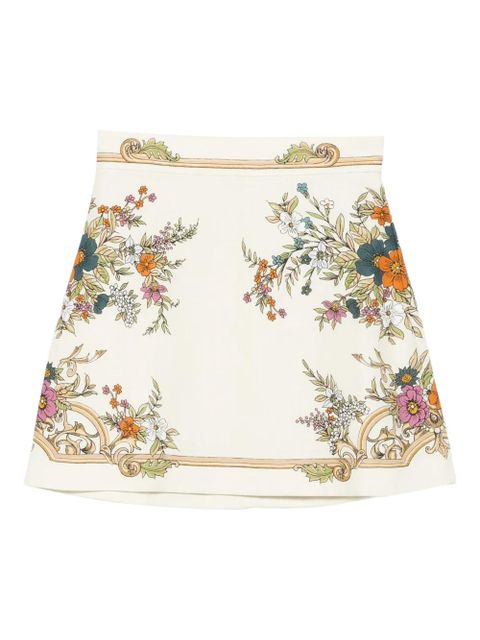 ALEMAIS floral-print mini skirt - Neutrals - zdjęcie produktu nr 1