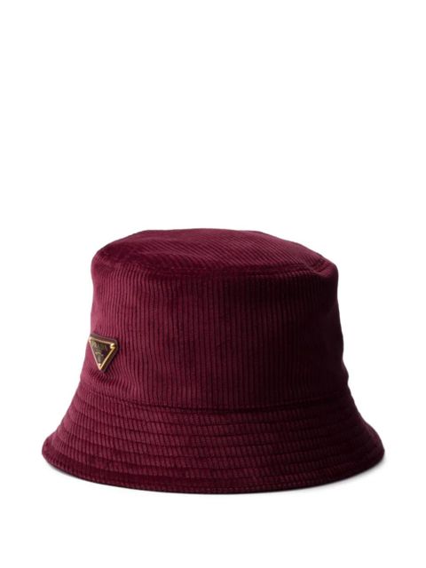 Prada corduroy bucket hat - Red - zdjęcie produktu nr 1