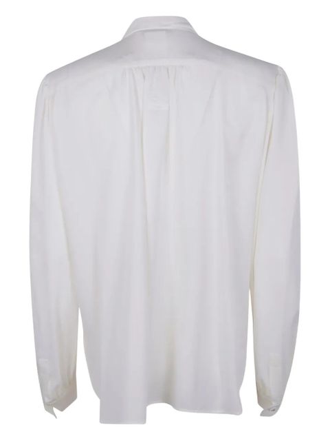 Max Mara tie-neck puff-sleeve shirt - White - zdjęcie produktu nr 2