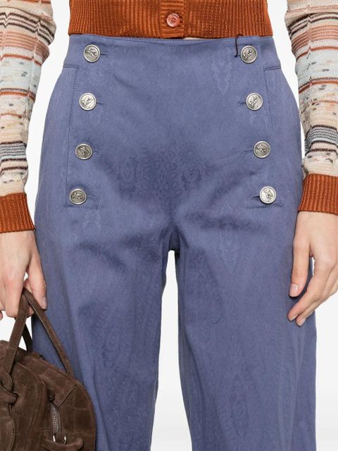 ETRO jacquard trousers - Blue