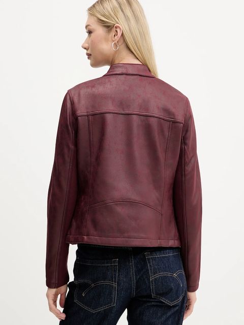 Desigual kurtka BASIC kolor bordowy przejściowa 25WWEW43 - zdjęcie produktu nr 2