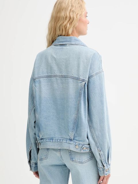 Levi's kurtka jeansowa kolor niebieski przejściowa A1743