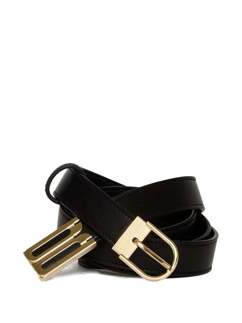 Victoria Beckham Earring buckle leather belt - Black - zdjęcie produktu nr 2