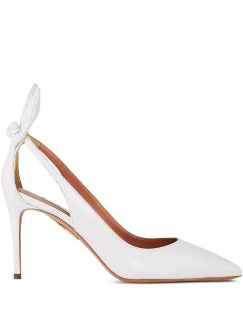 Aquazzura 85mm Bow Tie pumps - White - zdjęcie produktu nr 1