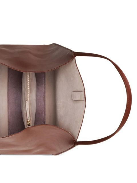 Lanvin leather clasp-closure tote bag - Brown