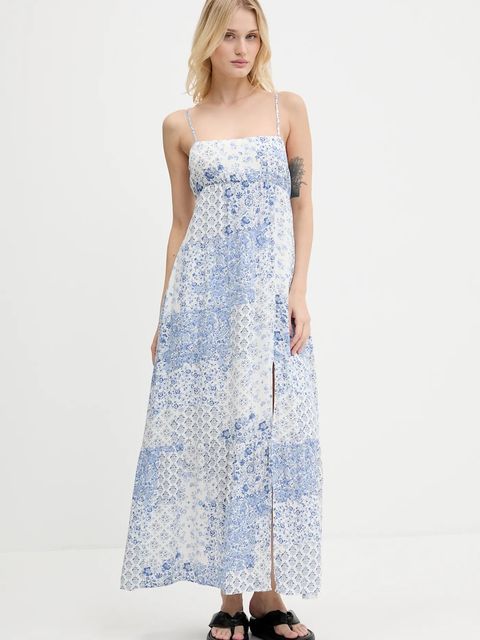 Hollister Co. sukienka kolor biały maxi rozkloszowana KI359-1309 - zdjęcie produktu nr 1