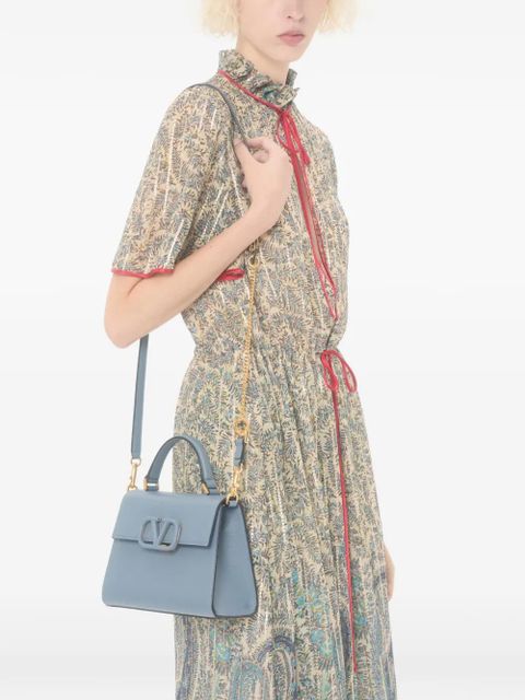 Valentino Garavani small Vsling grainy calfskin handbag - Blue - zdjęcie produktu nr 2