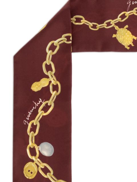 Givenchy chain-print scarf - Red