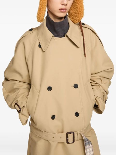 Acne Studios double-breasted belted trench coat - Neutrals