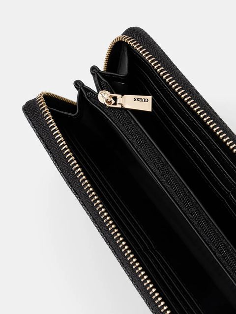 Guess portfel LAUREL damski kolor szary SWSG74 59146