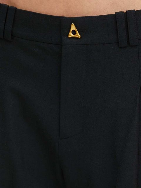 AERON spodnie damskie kolor czarny szerokie high waist CRPA249474