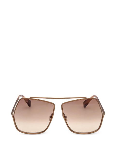 Max Mara Eyewear geometric-frame sunglasses - Brown - zdjęcie produktu nr 1