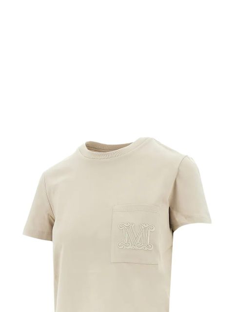 Max Mara pocket embroidered T-shirt - Neutrals - zdjęcie produktu nr 2