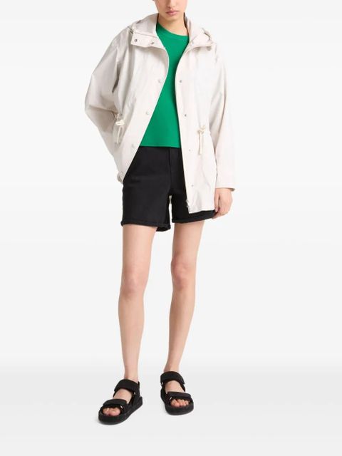 Yves Salomon hooded parka jacket - White