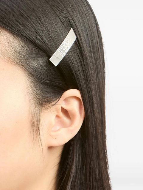 MM6 Maison Margiela Numbers-engraved hairclip - Silver
