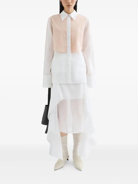 Jil Sander cotton midi skirt - White - zdjęcie produktu nr 2