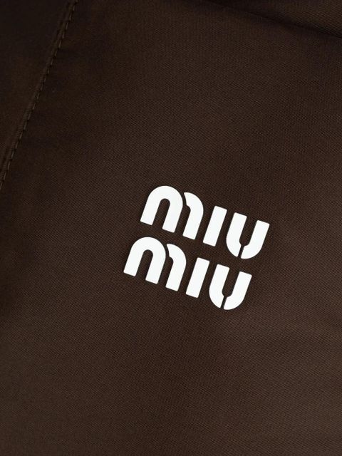 Miu Miu hooded puffer jacket - Brown