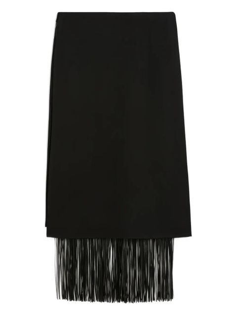 Sportmax Hiberis fringed midi skirt - Black - zdjęcie produktu nr 1