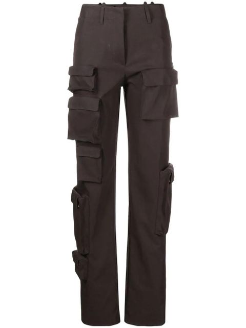 Off-White high-waisted cargo trousers - DARK GREY NO COLOR - zdjęcie produktu nr 1