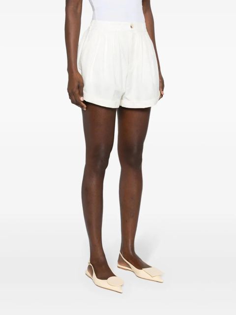 DÔEN Paige poplin shorts - White