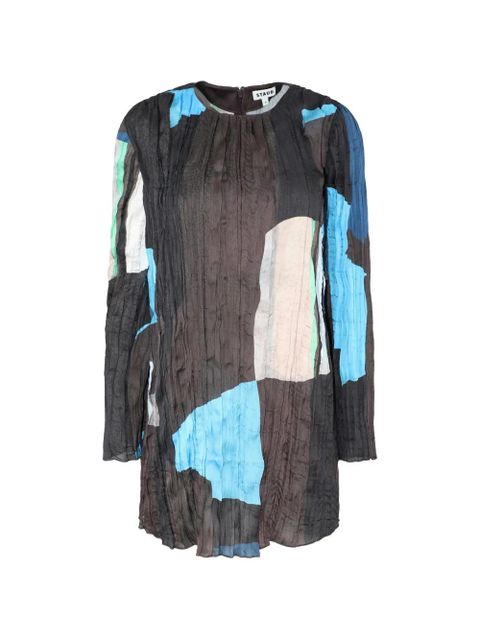 STAUD Kona prism-pattern mini dress - Black - zdjęcie produktu nr 1