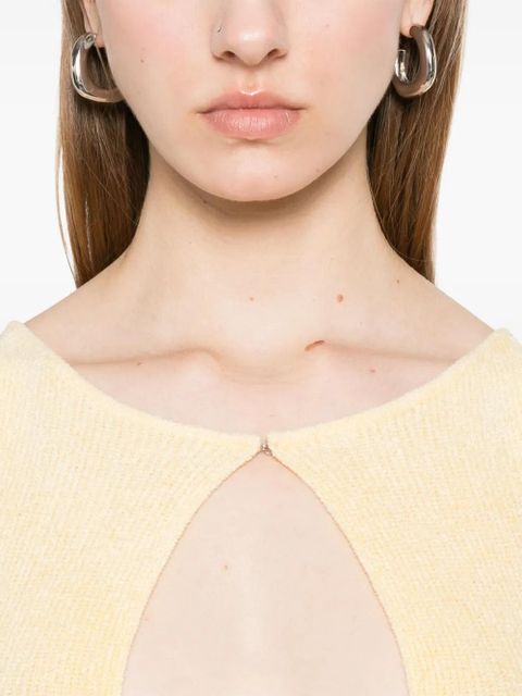 Aya Muse ribbed-knit maxi dress - Yellow