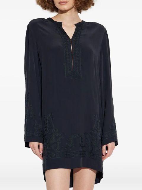 MARANT ÉTOILE embroidered-paisley mini dress - Black - zdjęcie produktu nr 2