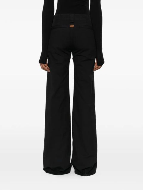 Balenciaga wide-leg cotton trousers - Black