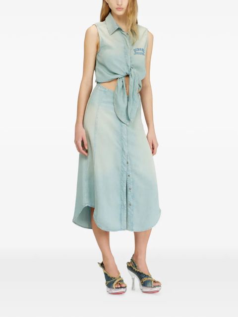 Diesel De-Susy-S tie-waist midi dress - Blue