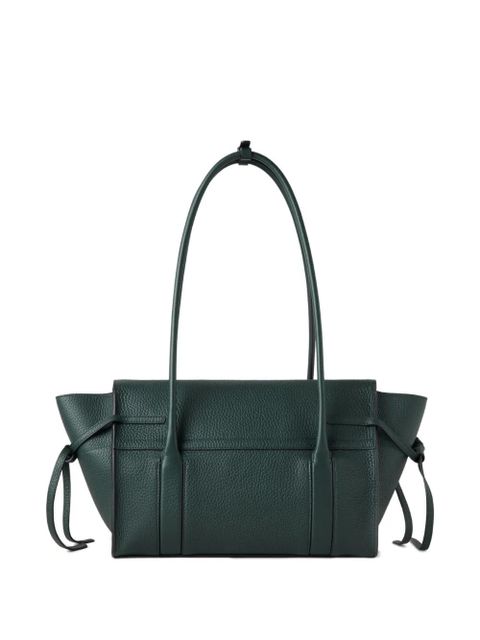 Mulberry small Soft Bayswater grain-leather tie-detail shoulder bag - Green