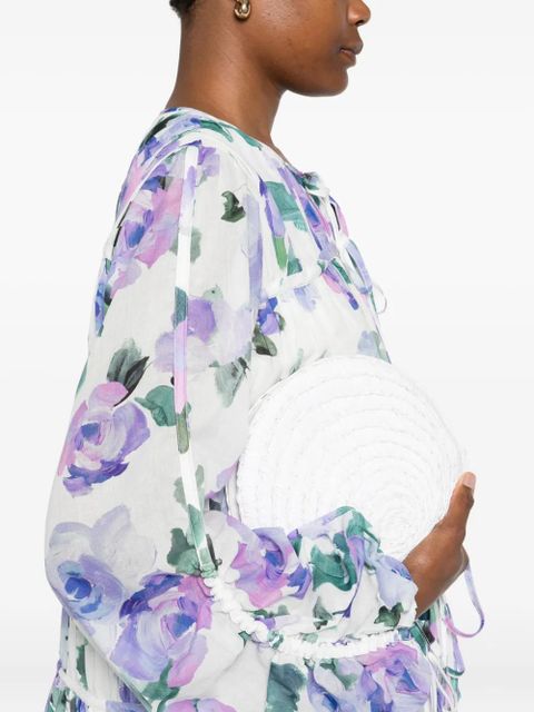 Aje clover-print mini dress - White