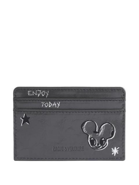 Zadig&Voltaire graphic-print cardholder - Grey - zdjęcie produktu nr 1